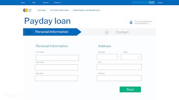 Payday loan application on a laptop screen vector  | Free  vector - 2312487