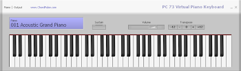PC 73 Virtual Piano Keyboard screenshot - Windows 8 Downloads