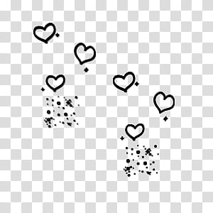 Pcs Brushes, black hearts transparent background PNG clipart