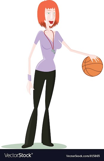 PE teacher vector image