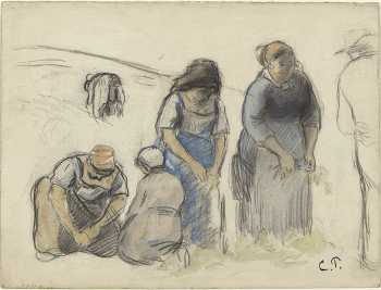 Pea Harvesters (recto) (ca. 1880) | Free Photo - rawpixel
