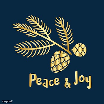 Peace &amp; Joy greeting badge vector | Free stock vector - 494198