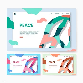 Peace and freedom informational website graph.. | Free stock vector - 458340
