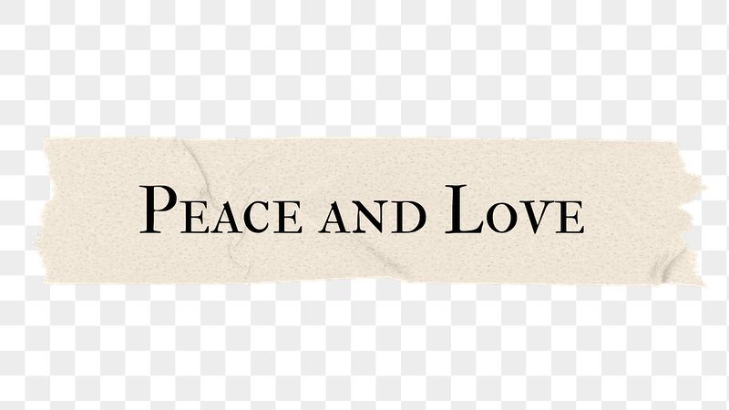 Peace and love png word, | Free PNG - rawpixel