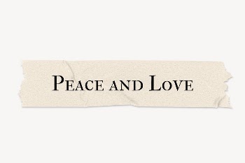 Peace and love word, paper | Free PSD - rawpixel