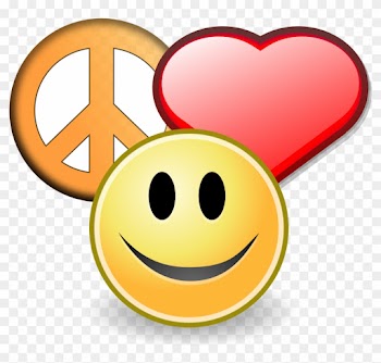 Peace Love And Happyness Christmas Clipart - Peace And Love Sign