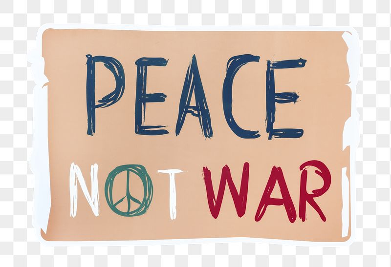 Peace not war png sign | Free PNG - rawpixel