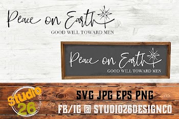 Peace on Earth - Christmas Star - SVG EPS PNG