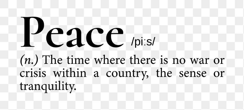 Peace png dictionary word sticker, | Free PNG - rawpixel