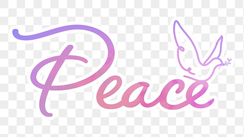 Peace png word calligraphy, aesthetic | Free PNG - rawpixel