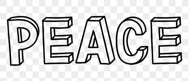Peace png word sticker, handwritten | Free PNG - rawpixel