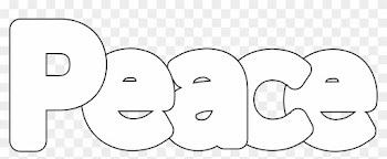 Peace Sign Coloring Pages - Peace Word Png