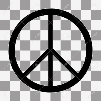 Peace Sign Icon Vector On A Transparent Background Royalty Free ...