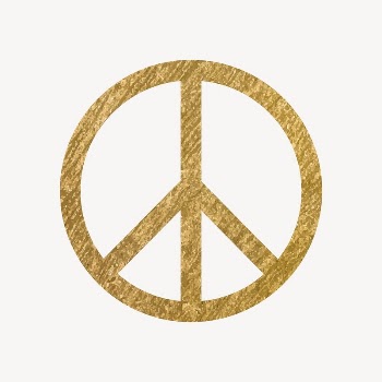 Peace symbol gold icon, glittery | Free Icons - rawpixel