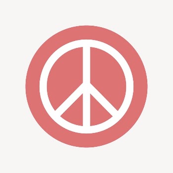 Peace symbol icon badge, flat | Free Icons - rawpixel