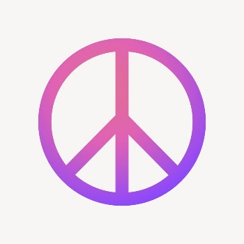 Peace symbol icon, gradient design | Free Icons - rawpixel