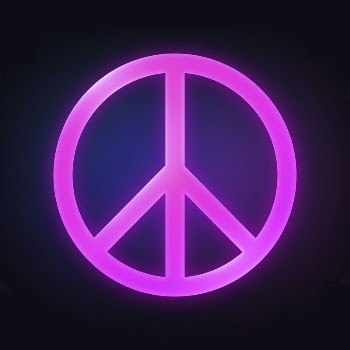 Peace symbol icon, neon glow | Free Icons - rawpixel