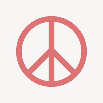 Peace symbol icon, pink flat | Free Icons - rawpixel