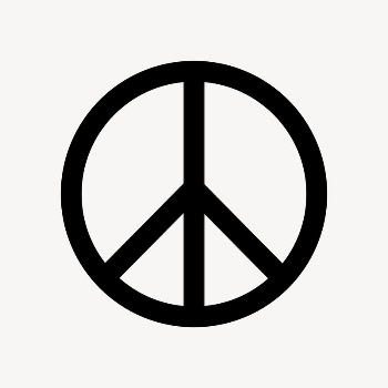 Peace symbol icon, simple flat | Free Icons - rawpixel
