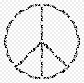 Peace Symbols Line Art Computer Icons Drawing - Victorian Circle Frames