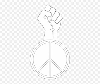 Peace To The People Black White Line Art Christmas - Pocketbook To Stop The Bullies