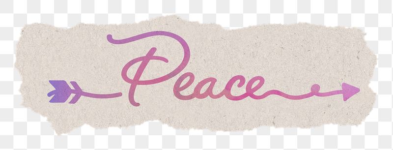 Peace word png, aesthetic pink | Free PNG - rawpixel