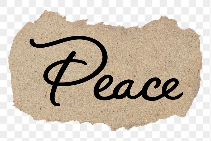 Peace word png, black calligraphy | Free PNG - rawpixel