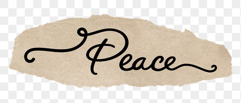 Peace word png, black calligraphy | Free PNG - rawpixel