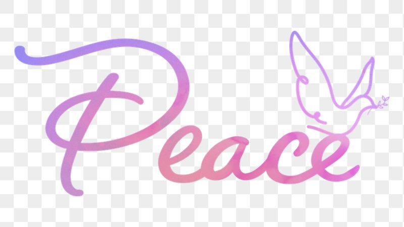 Peace word png calligraphy, aesthetic | Free PNG - rawpixel