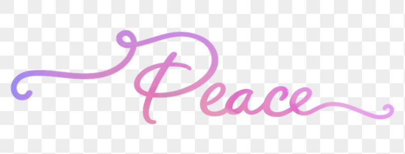 Peace word png calligraphy, aesthetic | Free PNG - rawpixel