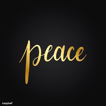 Peace word typography style vector | Free stock vector - 517896