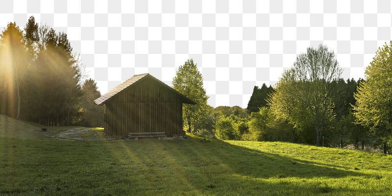 Peaceful cottage png border, morning | Free PNG - rawpixel