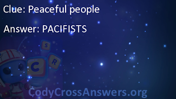 Peaceful people Answers - CodyCrossAnswers.org