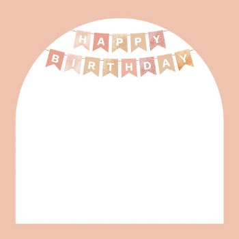 Peach birthday invitation frame background, | Free Vector - rawpixel