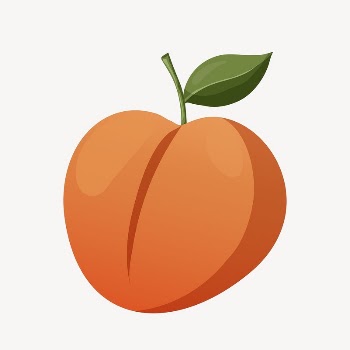 Peach collage element, cute cartoon | Free Vector Illustration - rawpixel