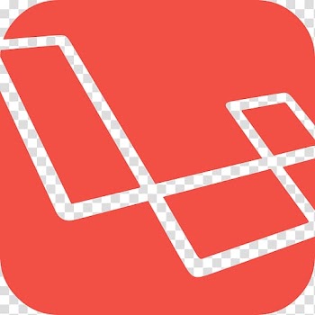 Peach-colored and blue line logo, Laravel Logo transparent background PNG clipart