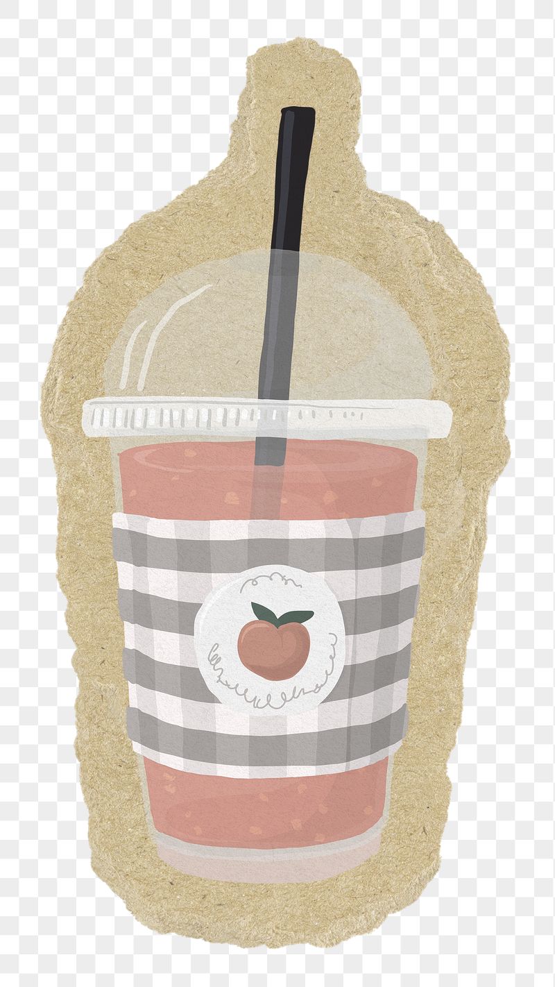 Peach drink png sticker, torn | Free PNG - rawpixel