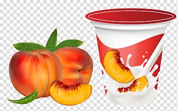 Peach Fruit , Fruit yogurt transparent background PNG clipart