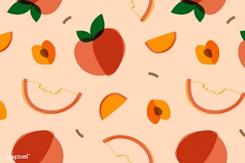 Peach fruit Memphis style | Free stock vector - 845256