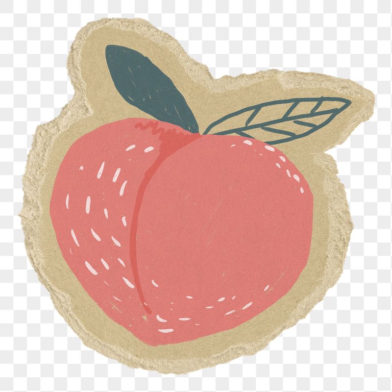 Peach png sticker, torn paper | Free PNG - rawpixel