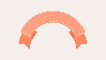 Peach ribbon banner vector, decorative label… | Free stock illustration | High Resolution graphic