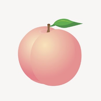 Peach sticker, fruit illustration psd. | Free PSD - rawpixel