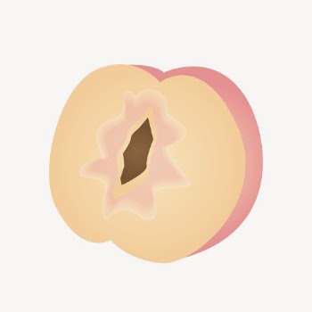 Peach sticker, fruit illustration psd. | Free PSD - rawpixel