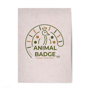 Peacock animal badge | Free stock vector - 1205056
