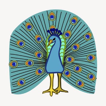 Peacock clipart, cartoon animal illustration | Free PSD - rawpixel