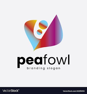 peacock fashion and ornament logo