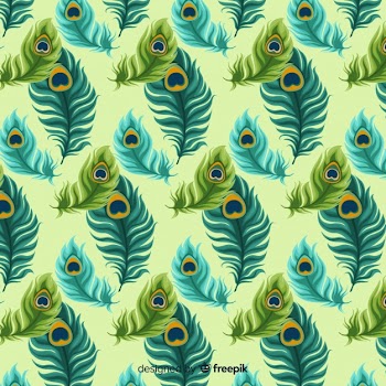 Peacock feather pattern
