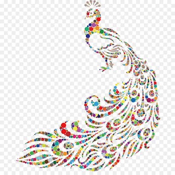 Peafowl Art Painting Wall decal Drawing - Vector Color Peacock 