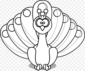 Peafowl Black and white Line art Clip art - peacock png download ...