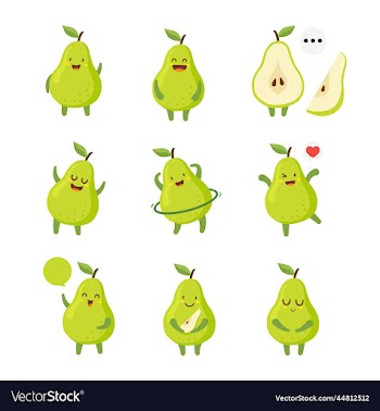 pear cartoon character